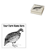 Personalisierte Briefmarke der Bobwhite Quail Farm Gummistempel (Stempel)