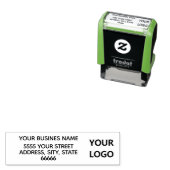 Personalisierte Briefmarke der Geschäftsadresse Permastempel (Beispiel)