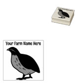 Personalisierte Briefmarke der Wachtelfarm Coturni Gummistempel (Stempel)