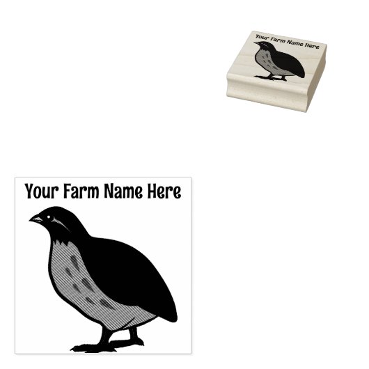 Personalisierte Briefmarke der Wachtelfarm Coturni Gummistempel (Stempel)