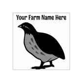 Personalisierte Briefmarke der Wachtelfarm Coturni Gummistempel (Prägung)