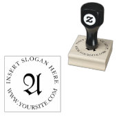 Personalisierte Briefmarke für Monogramm-Rundkauts Gummistempel (Stempel)