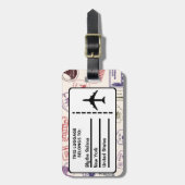Personalisierte Briefmarke Gepäckanhänger (Vorderseite vertikal)