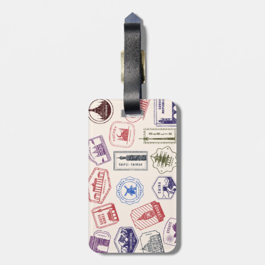 Personalisierte Briefmarke Gepäckanhänger (Rückseite vertikal)