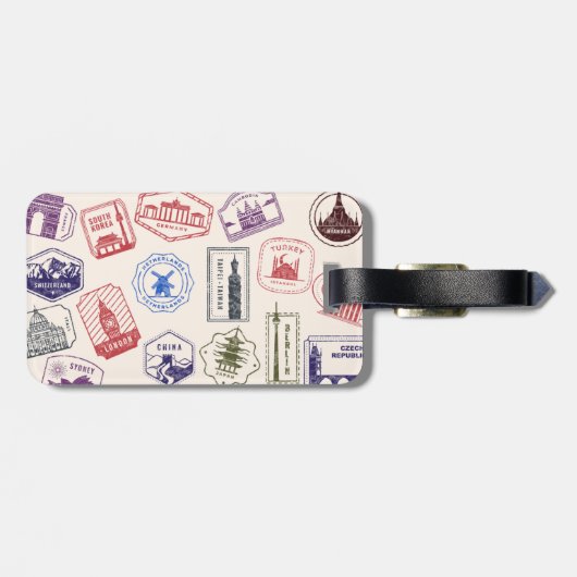 Personalisierte Briefmarke Gepäckanhänger (Rückseite horizontal)