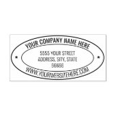 Personalisierte Briefmarke Ihrer Adresse Oval Permastempel (Design)