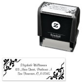 Personalisierte Briefmarke mit Blume und Blätter Permastempel (Beispiel)