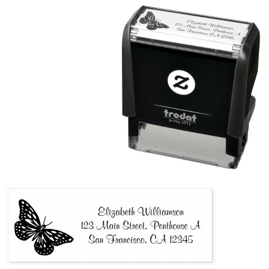 Personalisierte Briefmarke mit einem schönen Schme Permastempel (Beispiel)