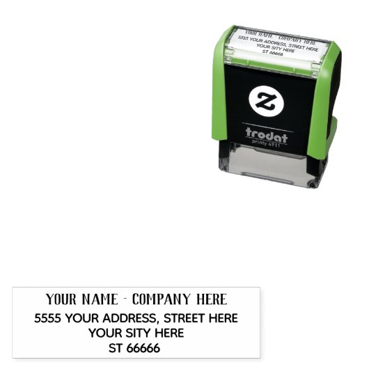 Personalisierte Briefmarke mit Ihrem Namen + Rücks Permastempel (Beispiel)