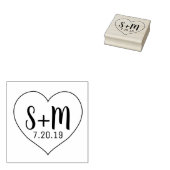 Personalisierte Briefmarke mit Initialen Gummistempel (Stempel)