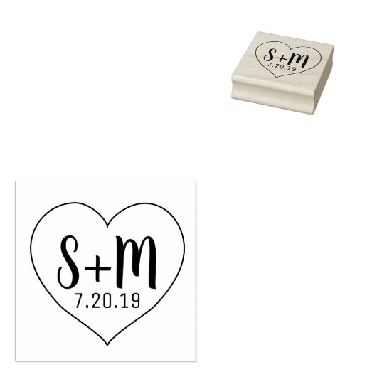 Personalisierte Briefmarke mit Initialen Gummistempel (Stempel)