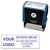 Personalisierte Briefmarke mit Logo- oder Foto-Adr Permastempel (Beispiel)