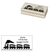 Personalisierte Briefmarke mit Zug und eigener Adr Gummistempel (Stempel)