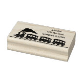 Personalisierte Briefmarke mit Zug und eigener Adr Gummistempel (Stempel)