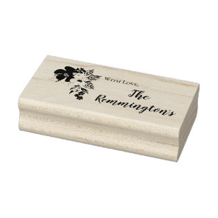 Personalisierte Briefmarke Tropische Blume auf Wei Gummistempel