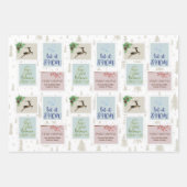 Personalisierte Briefmarke und Pine Tree Doodle Geschenkpapier Set (Vorderseite)