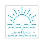 Personalisierte Briefmarke von Ocean Sun Permastempel (Design)