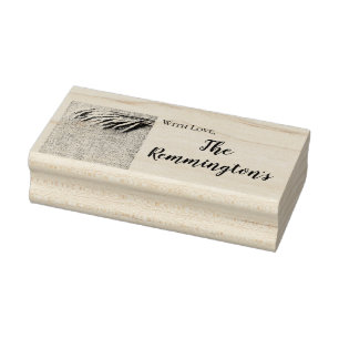 Personalisierte Briefmarke Wheat on Burlap Sack Co Gummistempel