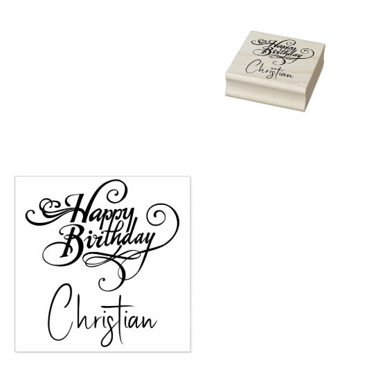 Personalisierte Briefmarke zum Geburtstag Gummistempel (Stempel)