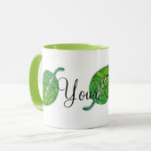 Personalisierte Bright-fröhliche Leaf-Tasse Tasse (Vorderseite Links)