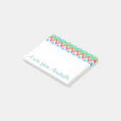 Personalisierte Bright Rainbow Post - Hinweise Post-it Klebezettel (angewinkelt)