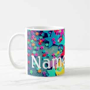 Personalisierte Bright Stars Confetti Kaffee Tasse