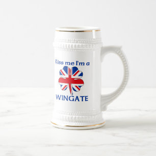 Personalisierte Briten küssen mich, den ich Bierglas