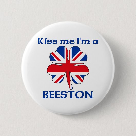 Personalisierte Briten küssen mich, den ich Button (Vorderseite)