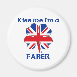 Personalisierte Briten küssen mich, den ich Faber Magnet