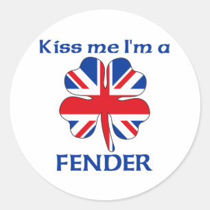 Personalisierte Briten küssen mich, den ich Fender Runder Aufkleber