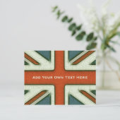 Personalisierte britische Flagge Postkarte (Stehend Vorderseite)