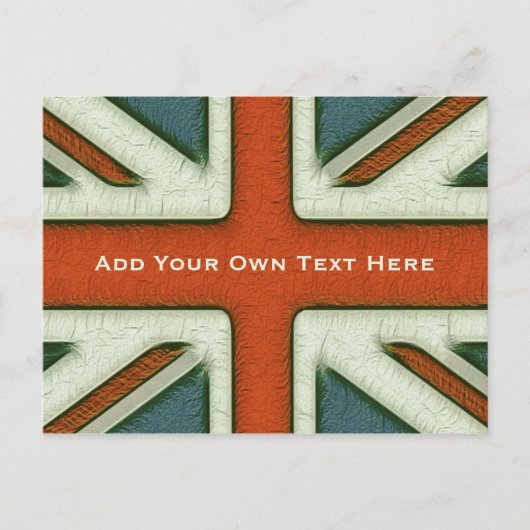 Personalisierte britische Flagge Postkarte (Vorderseite)