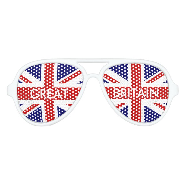 Personalisierte Britische Union Jack Flag Party-Sc Sonnenbrille (Vorderseite)