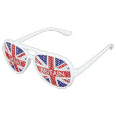 Personalisierte Britische Union Jack Flag Party-Sc Sonnenbrille (Schrägansicht)