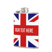 Personalisierte Britische UNION JACK-Flasche Flachmann (Links)