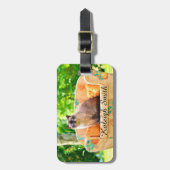 Personalisierte British Shorthair Cat auf dem Oran Gepäckanhänger (Vorderseite vertikal)