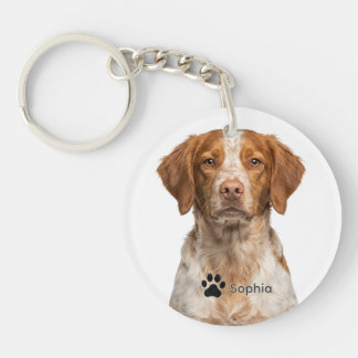 Personalisierte Brittany-Spaniel-Hund-Anhänger Schlüsselanhänger