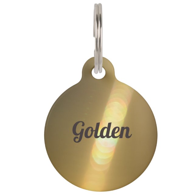 Personalisierte Bronze aus goldenem Glühen Haustiermarke (Vorderseite)