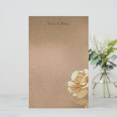 Personalisierte Bronze-Blumengestation Briefpapier (Stehend Vorderseite)