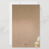 Personalisierte Bronze-Blumengestation Briefpapier (Rückseite)