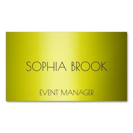 Personalisierte Bronze-Goldfolie Magnetische Visitenkarte (Vorderseite)