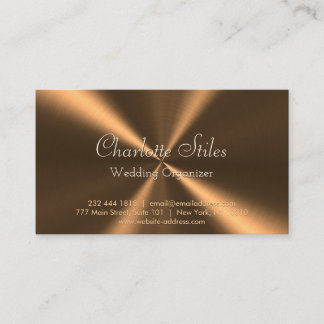 Personalisierte bronze-metallic radiale Textur Visitenkarte