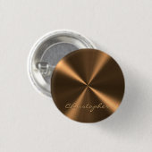 Personalisierte Bronze-Metallische Radialtextur Button (Vorne & Hinten)
