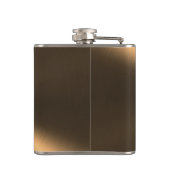 Personalisierte Bronze-Metallische Radialtextur Flachmann (Rückseite)