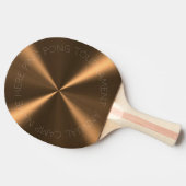 Personalisierte Bronze-Metallische Radialtextur Tischtennis Schläger (Seitenansicht)