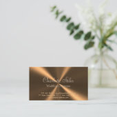 Personalisierte Bronze-Metallische Radialtextur Visitenkarte (Stehend Vorderseite)
