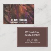 Personalisierte "Brown Feathers" (UK/Euro) Visitenkarte (Vorne/Hinten)