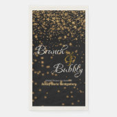 Personalisierte Brunch Bubbly Gold Confetti auf sc Serviette (Vorderseite)