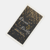 Personalisierte Brunch Bubbly Gold Confetti auf sc Serviette (Ecke)