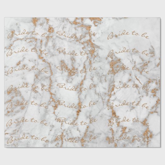 Personalisierte Brush Bridge als Marmor-Gold-Rose Geschenkpapier (Flach)